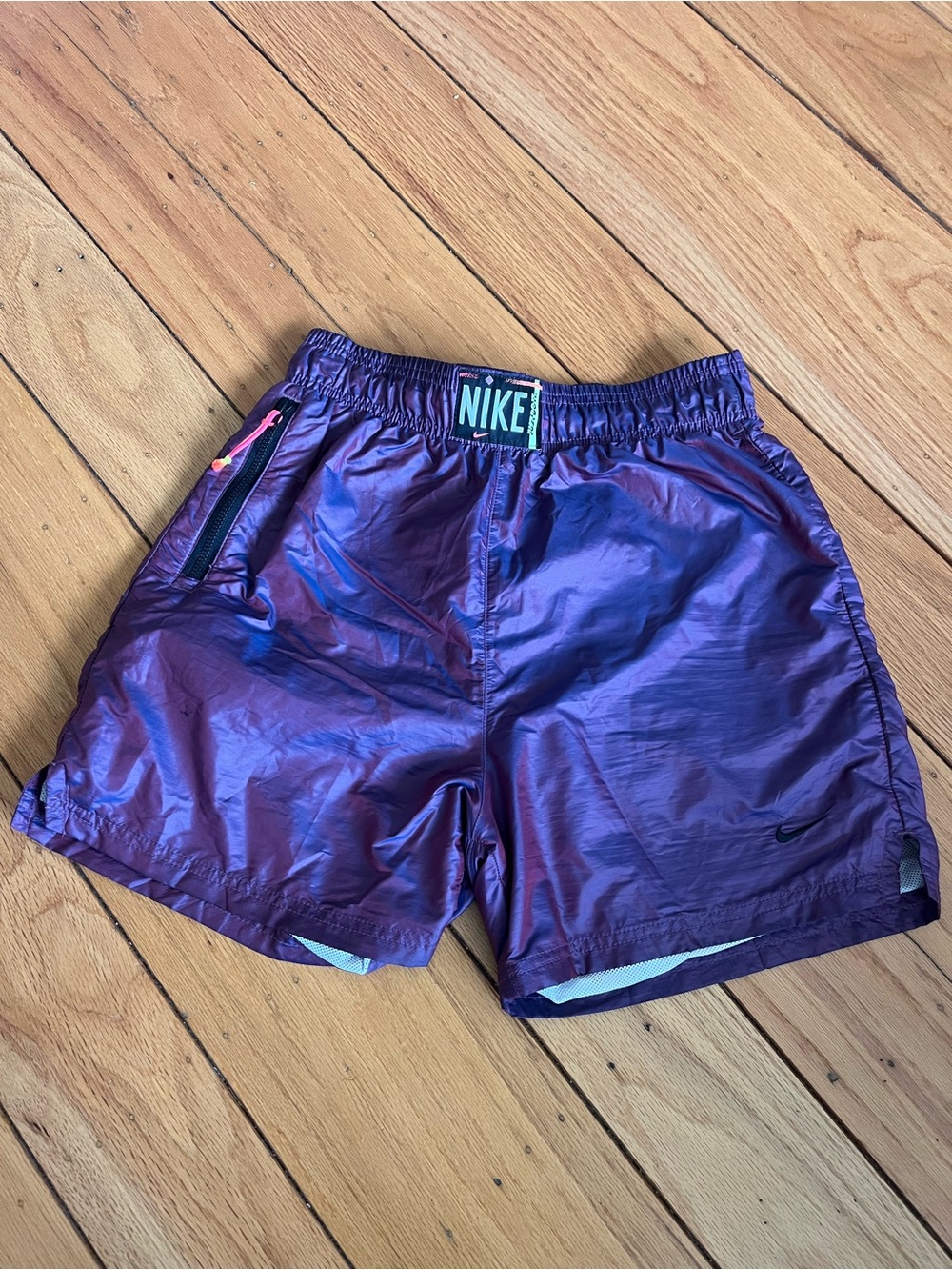 Nike Iridescent Shiny Purple Athletic Shorts
